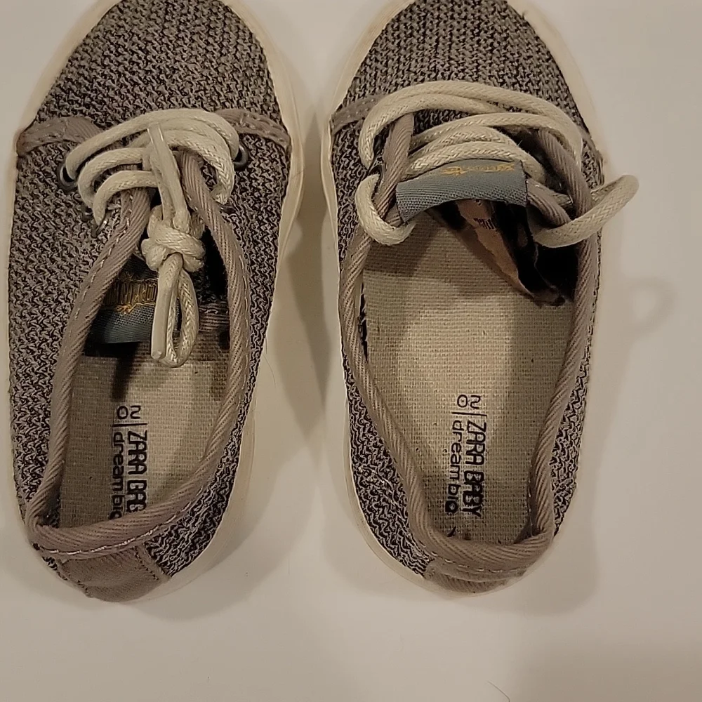 Zara Shoes Size 20 nfant eur 20 sneakers knit tan lace ups
